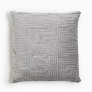 SILVER Z ΔΙΑΚΟΣΜΗΤΙΚΟ ΜΑΞΙΛΑΡΙ 50x50x10cm ΥΦΑΣΜΑ ΓΚΡΙ