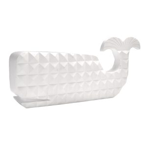 PISTRIS ΔΙΑΚΟΣΜΗΤΙΚΟ ΨΑΡΙ 40x11x18cm POLYRESIN ΛΕΥΚΟ