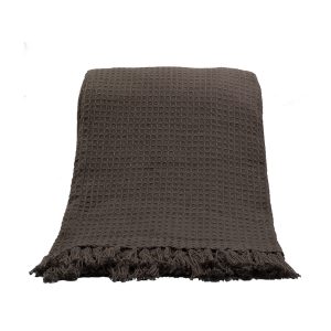 PIQUE ΡΙΧΤΑΡΙ ΔΙΑΚΟΣΜΗΤΙΚΟ 180x240cm ΒΑΜΒΑΚΙ MOCHA POLYESTER