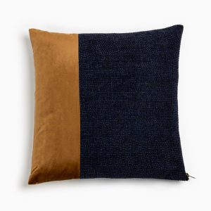 GLAM ΔΙΑΚΟΣΜΗΤΙΚΟ ΜΑΞΙΛΑΡΙ 45x45cm ΥΦΑΣΜΑ ΜΠΛΕ ΧΡΥΣΟ POLYESTER