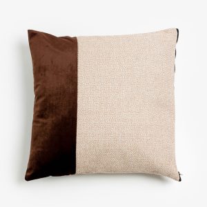 GLAM ΔΙΑΚΟΣΜΗΤΙΚΟ ΜΑΞΙΛΑΡΙ 45x45cm ΥΦΑΣΜΑ RUSTY RED ΜΠΕΖ POLYESTER