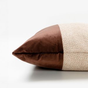 GLAM ΔΙΑΚΟΣΜΗΤΙΚΟ ΜΑΞΙΛΑΡΙ 45x45cm ΥΦΑΣΜΑ RUSTY RED ΜΠΕΖ POLYESTER
