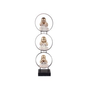 SAKYA ΔΙΑΚΟΣΜΗΤΙΚΟ TOTEM 18x9x64cm POLYRESIN ΧΡΥΣΟ ΜΑΥΡΟ
