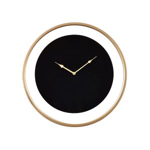 EREBUS ΡΟΛΟΪ ΤΟΙΧΟΥ 60x60x5cm ΜΕΤΑΛΛΟ ΜΑΥΡΟ ΧΡΥΣΟ ΓΥΑΛΙ