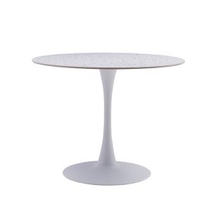 NOUGAT ΤΡΑΠΕΖΙ ΡΟΤΟΝΤΑ TERRAZZO 100x100x75cm