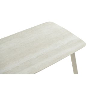 JOIN ME ΤΡΑΠΕΖΙ BEIGE ΜΕ ΟΨΗ ΜΑΡΜΑΡΟΥ 120x70x76.5cm