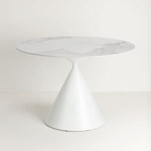 ATRIUM ΤΡΑΠΕΖΙ ΛΕΥΚΟ ΜΕ ΟΨΗ ΜΑΡΜΑΡΟΥ 110x110x76cm