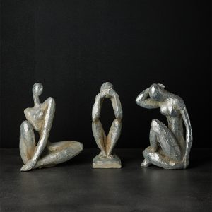 POZA 2 ΔΙΑΚΟΣΜΗΤΙΚΗ ΦΙΓΟΥΡΑ 14x10x21cm POLYRESIN ΑΣΗΜΙ