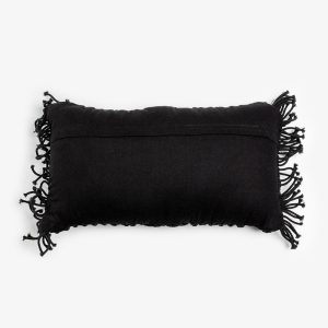 AL MANO ΔΙΑΚΟΣΜΗΤΙΚΟ ΜΑΞΙΛΑΡΙ 45x45x5cm ΒΑΜΒΑΚΙ ΜΑΥΡΟ POLYESTER