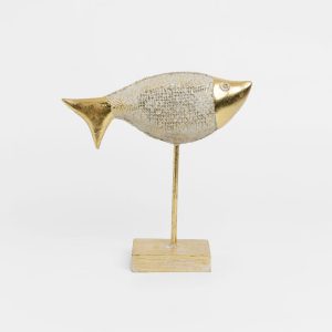 SAKANA ΔΙΑΚΟΣΜΗΤΙΚΟ ΨΑΡΙ 22x6x22cm POLYRESIN ΧΡΥΣΟ