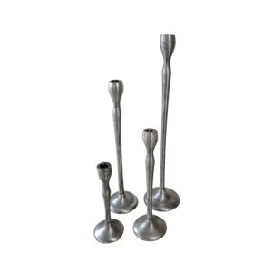 JOLIE ΚΗΡΟΠΗΓΙΟ SET 4ΤΜΧ 13x13x50cm ΑΛΟΥΜΙΝΙΟ ΑΣΗΜΙ ΑΝΤΙΚΕ