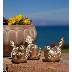 HOOPOE ΔΙΑΚΟΣΜΗΤΙΚΟ ΠΟΥΛΙ 12x11x17cm POLYRESIN ΧΡΥΣΟ