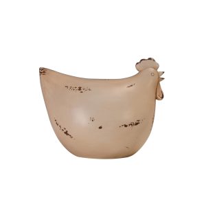 GALINHA ΔΙΑΚΟΣΜΗΤΙΚΟ ΚΟΤΑ 19x12x15cm POLYRESIN ΜΠΕΖ