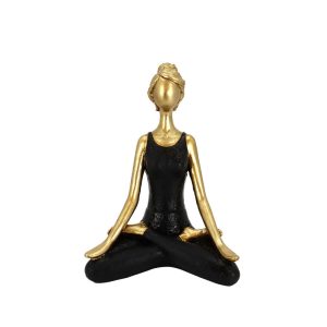 VASANTA ΔΙΑΚΟΣΜΗΤΙΚΗ ΦΙΓΟΥΡΑ 14x9x20cm POLYRESIN ΧΡΥΣΟ ΜΑΥΡΟ