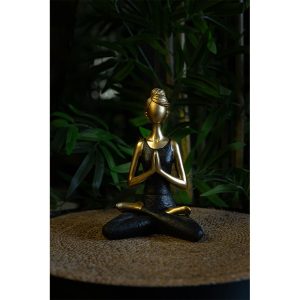 VASANTA ΔΙΑΚΟΣΜΗΤΙΚΗ ΦΙΓΟΥΡΑ 14x9x19cm POLYRESIN ΧΡΥΣΟ ΜΑΥΡΟ