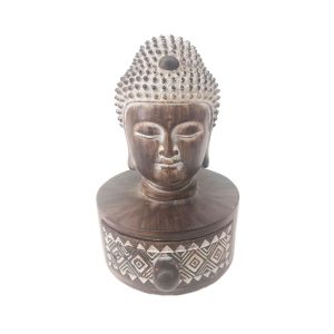 BADBA ΔΙΑΚΟΣΜΗΤΙΚΟ ΒΟΥΔΑΣ 10x11x15cm POLYRESIN ΚΑΦΕ ΛΕΥΚΟ