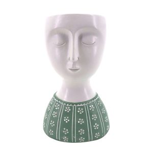 IPAMO GREEN ΚΑΣΠΩ 9x7x14cm POLYRESIN ΛΕΥΚΟ ΜΕΝΤΑ