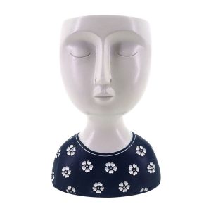 IPAMO BLUE ΚΑΣΠΩ 15x10x19.4cm POLYRESIN ΛΕΥΚΟ ΜΠΛΕ