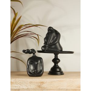 CHEVEU BLACK 1 ΔΙΑΚΟΣΜΗΤΙΚΗ ΦΙΓΟΥΡΑ 18x13x21cm POLYRESIN ΜΑΥΡΟ