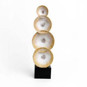 KESA ΔΙΑΚΟΣΜΗΤΙΚΟ TOTEM 16x12x49cm POLYRESIN ΧΡΥΣΟ ΜΑΥΡΟ