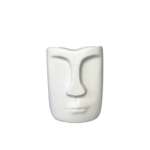 BARIK WHITE ΚΑΣΠΩ 10x9x13cm POLYRESIN ΛΕΥΚΟ