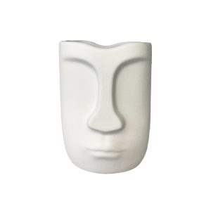 BARIK WHITE ΚΑΣΠΩ 13x11x17cm POLYRESIN ΛΕΥΚΟ
