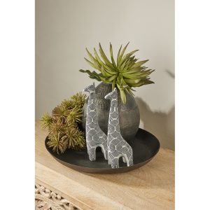 BLURRY ΔΙΑΚΟΣΜΗΤΙΚΟ ΚΑΜΗΛΟΠΑΡΔΑΛΗ 11x9x31cm POLYRESIN ΛΕΥΚΟ ΜΑΥΡΟ