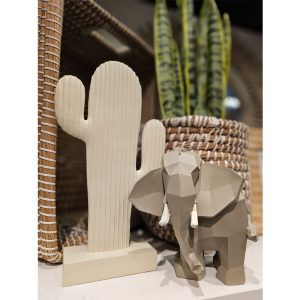 ZOO ΔΙΑΚΟΣΜΗΤΙΚΟ ΕΛΕΦΑΝΤΑΣ 17x11x17cm POLYRESIN ΜΠΕΖ