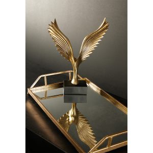 RAY ΔΙΣΚΟΣ ΜΕ ΛΑΒΕΣ SET 2ΤΜΧ 53x30x8cm ΜΕΤΑΛΛΟ ΧΡΥΣΟ ΚΑΘΡΕΠΤΗΣ