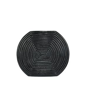 LINEAR ΒΑΖΟ 28x6x24cm ΑΛΟΥΜΙΝΙΟ ΜΑΥΡΟ