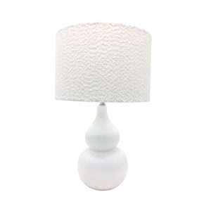 CLOQUE ΦΩΤΙΣΤΙΚΟ ΕΠΙΤΡΑΠΕΖΙΟ 15x15x45cm ΚΕΡΑΜΙΚΟ ΛΕΥΚΟ ΥΦΑΣΜΑ ΛΕΥΚΟ