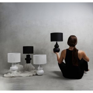 CLOQUE ΦΩΤΙΣΤΙΚΟ ΕΠΙΤΡΑΠΕΖΙΟ 15x15x45cm ΚΕΡΑΜΙΚΟ ΛΕΥΚΟ ΥΦΑΣΜΑ ΛΕΥΚΟ