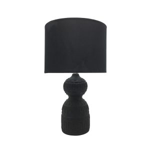 MOA ΦΩΤΙΣΤΙΚΟ ΕΠΙΤΡΑΠΕΖΙΟ 11x11x41cm ΚΕΡΑΜΙΚΟ ΜΑΥΡΟ ΥΦΑΣΜΑ ΜΑΥΡΟ