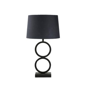 ROND DOUBLE ΦΩΤΙΣΤΙΚΟ ΕΠΙΤΡΑΠΕΖΙΟ 53cm ΣΙΔΕΡΟ ΜΑΥΡΟ ΜΑΥΡΟ