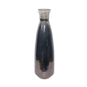 AMONG ΒΑΖΟ 18x18x56cm ΓΥΑΛΙ ΓΚΡΙ