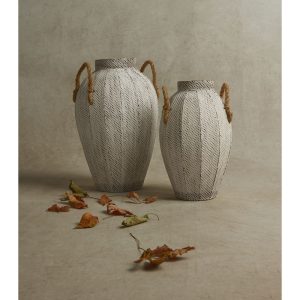 CUPI ΒΑΖΟ 20x20x33cm ΜΕΤΑΛΛΟ ΛΕΥΚΟ
