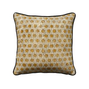 SAMOAN B ΔΙΑΚΟΣΜΗΤΙΚΟ ΜΑΞΙΛΑΡΙ 50x50cm ΒΑΜΒΑΚΙ ΜΠΕΖ DIJON ΒΙΣΚΟΖΗ
