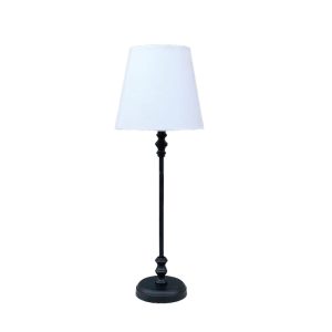 HOLM ΦΩΤΙΣΤΙΚΟ ΕΠΙΤΡΑΠΕΖΙΟ 11x11x51cm ΑΛΟΥΜΙΝΙΟ ΜΑΥΡΟ ΥΦΑΣΜΑ ΛΕΥΚΟ