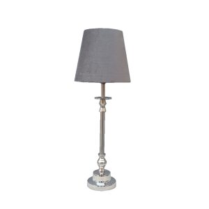 HELGE ΦΩΤΙΣΤΙΚΟ ΕΠΙΤΡΑΠΕΖΙΟ 11x11x51cm ΑΛΟΥΜΙΝΙΟ ΑΣΗΜΙ ΒΕΛΟΥΔΟ ΓΚΡΙ