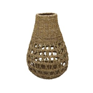 ALMAR ΒΑΖΟ 38x38x50cm SEAGRASS ΦΥΣΙΚΟ ΣΙΔΕΡΟ