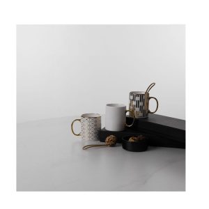GOLDIE ΚΟΥΠΑ 8x8x11cm NEW BONE CHINA ΛΕΥΚΟ ΧΡΥΣΟ