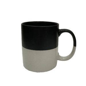 GOOD MORNING ΚΟΥΠΑ 8x8x10cm NEW BONE CHINA ΜΑΥΡΟ ΛΕΥΚΟ