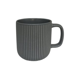 ORIGO ΚΟΥΠΑ 9x9x10cm NEW BONE CHINA ΓΚΡΙ ΣΚΟΥΡΟ