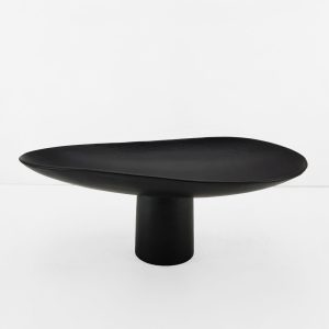 DUNE ΠΛΑΤΩ ΜΕ ΠΟΔΙ 46x25x18cm ΑΛΟΥΜΙΝΙΟ ΜΑΥΡΟ