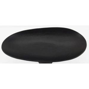 DUNE ΠΛΑΤΩ ΜΕ ΠΟΔΙ 46x25x18cm ΑΛΟΥΜΙΝΙΟ ΜΑΥΡΟ