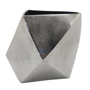 DOUMA ΒΑΖΟ 28x22x28cm ΑΛΟΥΜΙΝΙΟ SILVER NICKEL