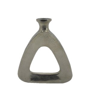 ABSTRACT TRIANGLE ΒΑΖΟ 27x5x32cm ΑΛΟΥΜΙΝΙΟ SILVER NICKEL