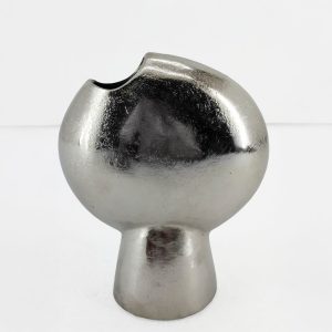 DOTO ΒΑΖΟ 16x8x18cm ΑΛΟΥΜΙΝΙΟ SILVER NICKEL