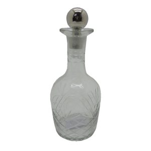 SHIRAN ΜΠΟΥΚΑΛΑ 12x12x27cm ΓΥΑΛΙ ΔΙΑΦΑΝΟ SILVER ΑΛΟΥΜΙΝΙΟ