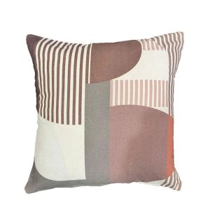 MAYRA B ΔΙΑΚΟΣΜΗΤΙΚΟ ΜΑΞΙΛΑΡΙ 45x45cm ΒΑΜΒΑΚΙ ΜΠΕΖ ΕΚΑΙ POLYESTER